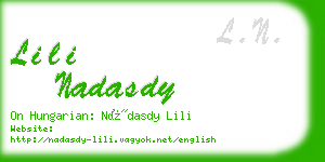 lili nadasdy business card